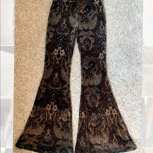 Velvet paisley Free People bell bottoms